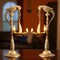2 Pc Parrot Brass Oil Diya Kerala Samai Puja Diya Traditional 7.5 Inches Bird Pair Hanging Chain Oil Lamp Hindu Religious Kathu Vilakku Deepak for Home Temple Diwali Decor Housewarming Gift